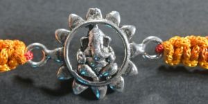 Divine Lord Ganesh Silver Rakhi