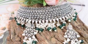 Fancy Sterling Silver Necklace Set