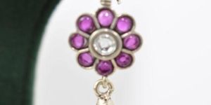 Floral Design Silver Earrings