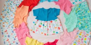 Front Open Half Sleeves Baby Girl Frock