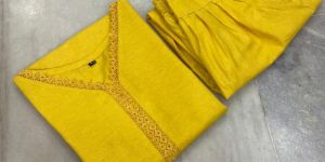 Yellow Kurti Palazzo Set