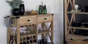 Mango Wood Bar Trolley