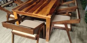Sheesham Wood 6 Seater Dining Table