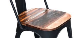Steel and Mango Wood Chair Black