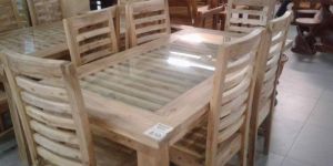 6 Seater Wooden Dining Table Set
