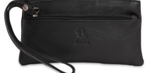 Kara Women Black Leather I Bifold Clutch