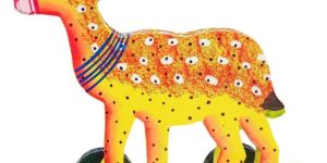 Wooden Deer Handmade Deer Showpiece