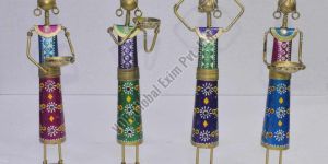 Iron Tribal Lady Home Decor Showpiece