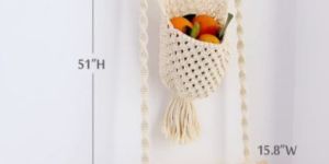 3 Tier Macrame Hanging Fruit Basket