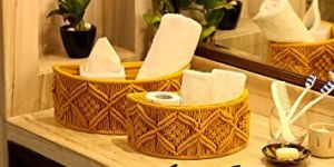 Brown Macrame Storage Basket