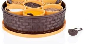 Round Plastic Masala Box