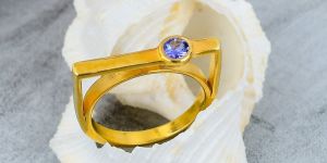 Designer Sterling Silver Tanzanite Gemstone Ring