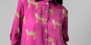 Women Satin Printed Shirt