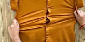 Mens Brown Plain Full Sleeves Shirt