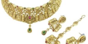 RFF204NKLC1STRGLD Brass Necklace Set