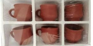 6 Pieces Clay Tea Cup Set