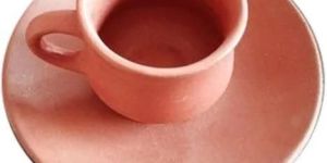 Plain Clay Tea Cup Saucer Set