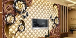 Multicolor 3D Living Room Wallpaper