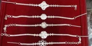 Designer Sterling Silver Rakhi