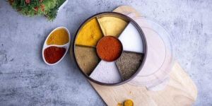 7 Section Round Plastic Masala Spice Box
