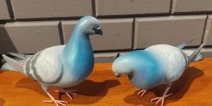 Paper Mache Pigeon Statue