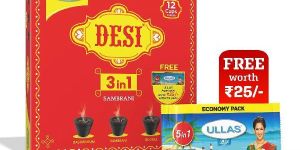 Desi 3in 1 Sambrani Flat Box