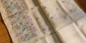 Pure Organza Embroidery Saree