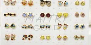 Kids Gold Stud Earrings