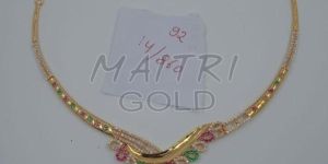 Ladies Fashion Gold Necklace Sets