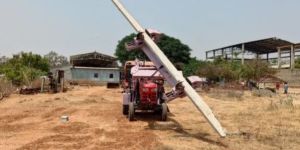 Tractor Mounted EB Pole Master Attachment with Earth Auger