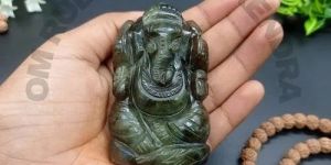 Labradorite Ganesh Statue