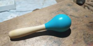 Red Wooden Maracas Rattle Educational Toys