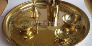 Brass Pooja Thali Set