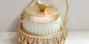 Iron Jar with Basket