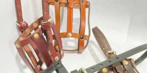 Leather Dog Muzzles Set