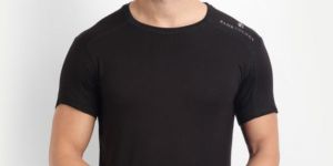 Mens Bamboo Black Round Neck T-shirt