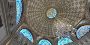 Stained Glass Semi Circle Window