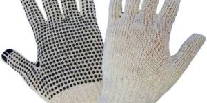 JSK PVC Dotted Cotton Knitted Gloves