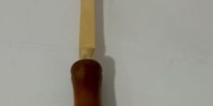 Brass Gold Rice Spoon with Wooden Handle