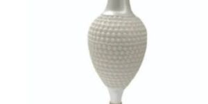 24 Inch White Moti Iron Flower Pot