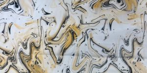 Chiffon Digital Printed Fabric with Swarovski Work