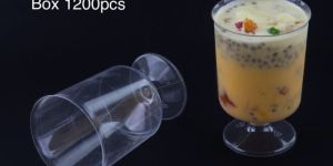 D- 15 Square Transparent Plain Mini Drinking Glass