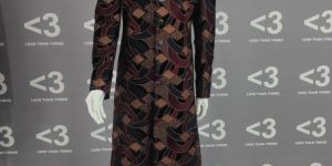 Less Than Three Multicolor Velvet Machine Embroidery Work Unstitched Indo Western Sherwani Fabric