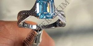 3 CT Blue Lab Grown Diamond Ring
