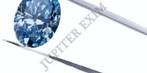 Oval Blue Lab Grown Diamonds