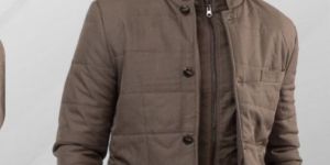 Mens Brown Cotton Jacket