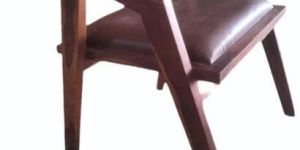 Mid Back Wooden Cushion Chair