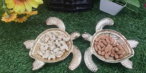 Aluminium Tortoise Shape Snack Platter
