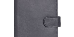 KARA Unisex Brown Leather Passport Holder - Bi Fold Slim Genuine Leather Passport Holder with Button