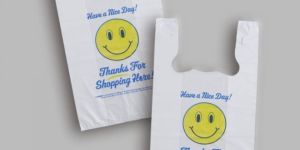 W Cut Printed Plastic Carry Bag